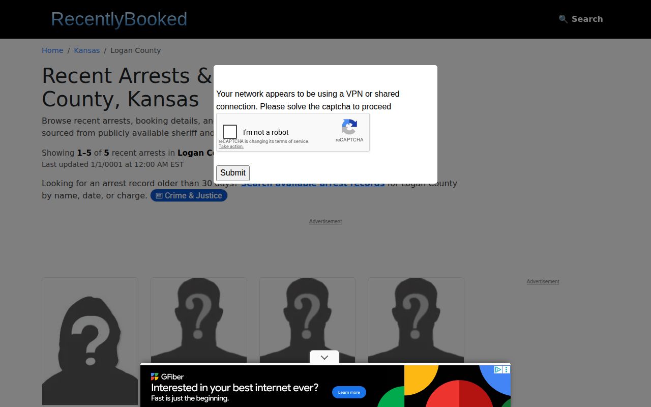 Unofficial RecentlyBooked Logan County mugshot news section